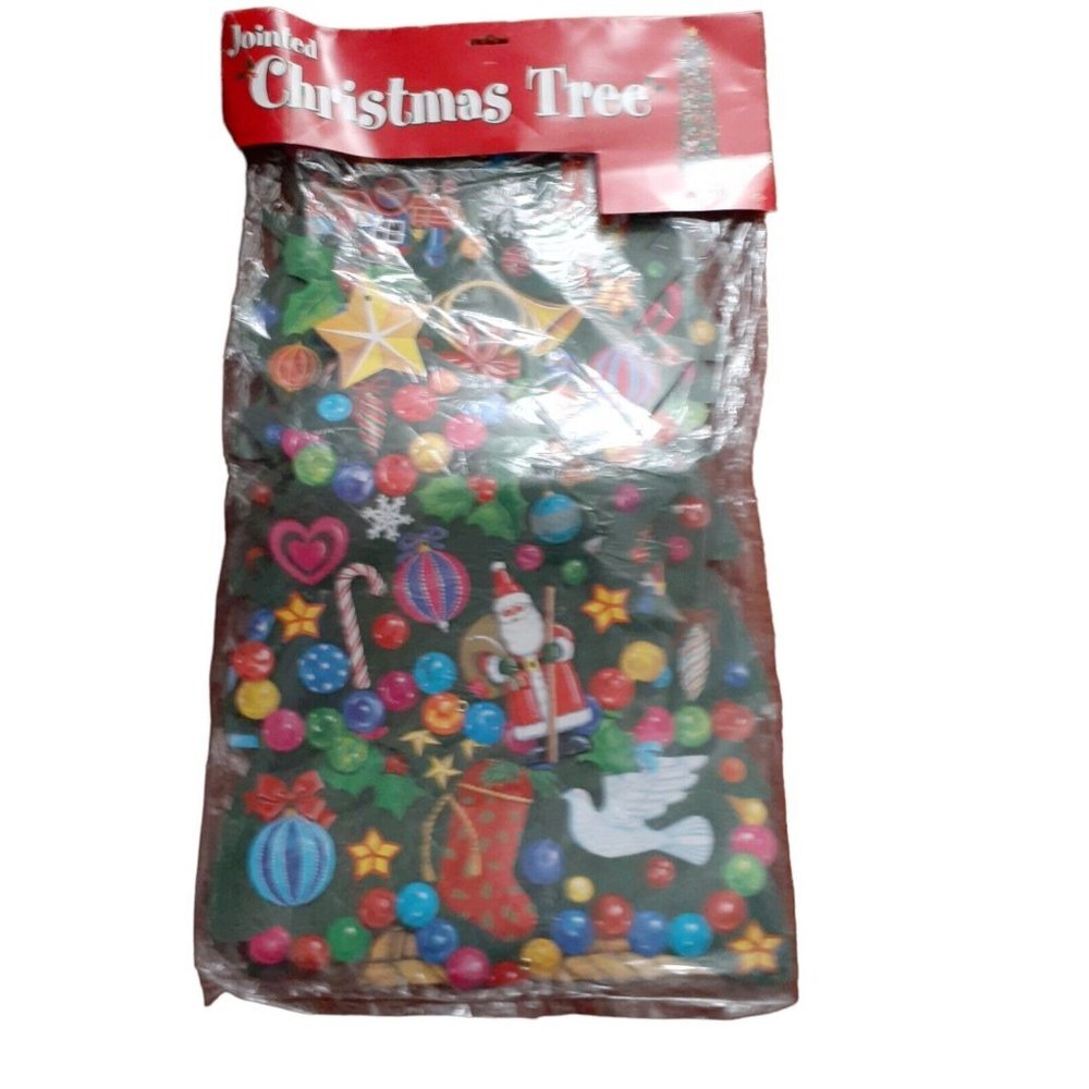 VTG Beistle Giant Jointed Christmas Tree with Vintage Toy Graphics 1995